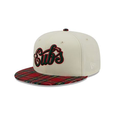 Chicago Cubs Plaid Visor 9FIFTY Snapback Hat