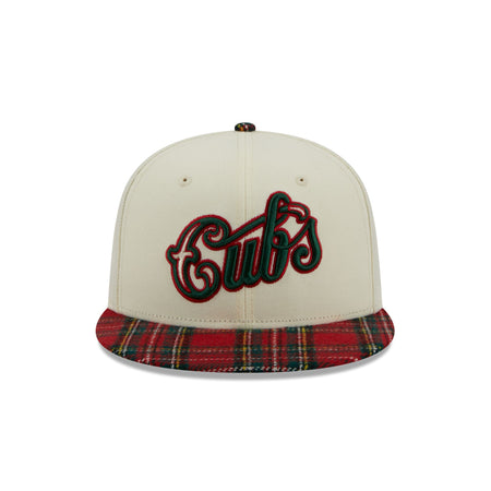 Chicago Cubs Plaid Visor 9FIFTY Snapback Hat