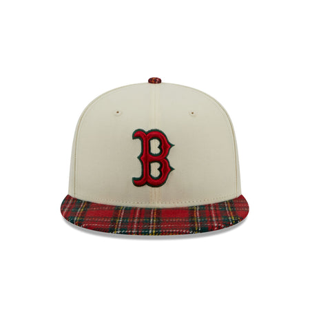 Boston Red Sox Plaid Visor 9FIFTY Snapback Hat
