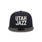 Utah Jazz Navy Crown 59FIFTY Fitted Hat