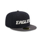 Philadelphia Eagles Navy Crown 59FIFTY Fitted Hat