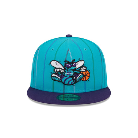 Charlotte Hornets Classic Edition Blue Striped 59FIFTY Fitted Hat