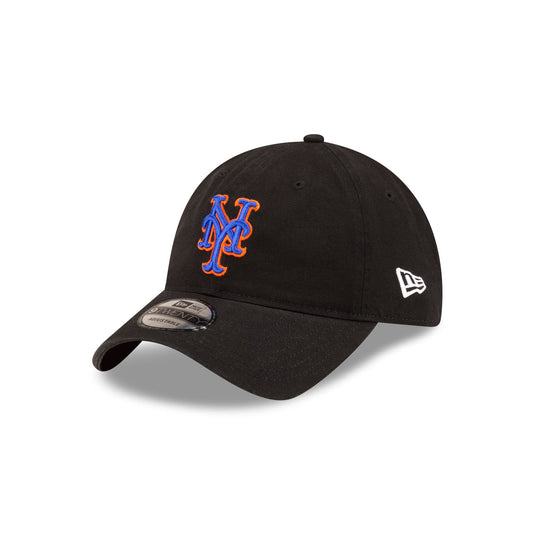 New York Mets Core Classic Black 9TWENTY Adjustable Hat - New Era Cap