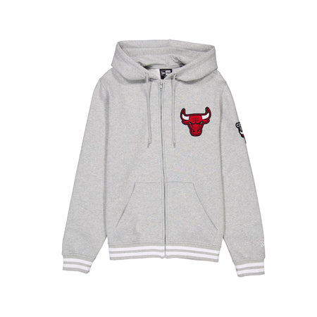 Chicago Bulls Gray Logo Select Full-Zip Hoodie