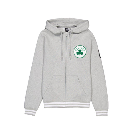 Boston Celtics Gray Logo Select Full-Zip Hoodie