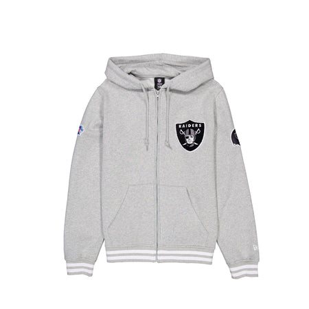 Las Vegas Raiders Gray Logo Select Full-Zip Hoodie