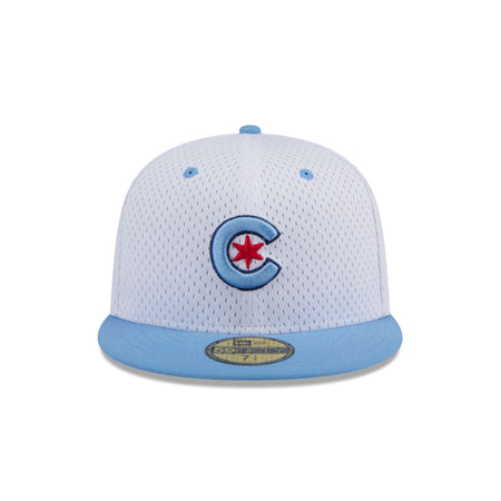 Chicago Cubs Throwback Mesh 59FIFTY Fitted Hat