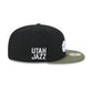 Utah Jazz Olive Visor 59FIFTY Fitted Hat