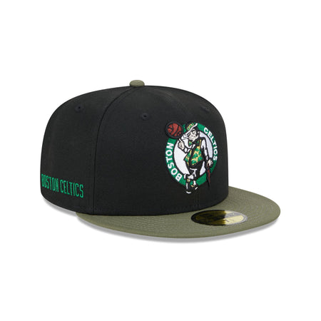 Boston Celtics Olive Visor 59FIFTY Fitted Hat