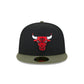 Chicago Bulls Olive Visor 59FIFTY Fitted Hat