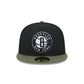 Brooklyn Nets Olive Visor 59FIFTY Fitted Hat