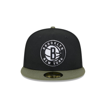 Brooklyn Nets Olive Visor 59FIFTY Fitted Hat