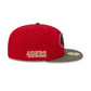 San Francisco 49ers Olive Visor 59FIFTY Fitted Hat