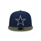 Dallas Cowboys Olive Visor 59FIFTY Fitted Hat