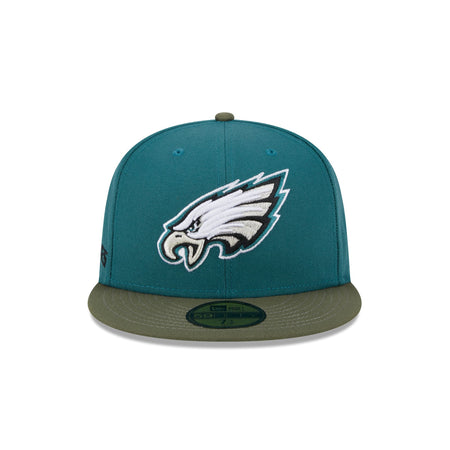 Philadelphia Eagles Olive Visor 59FIFTY Fitted Hat