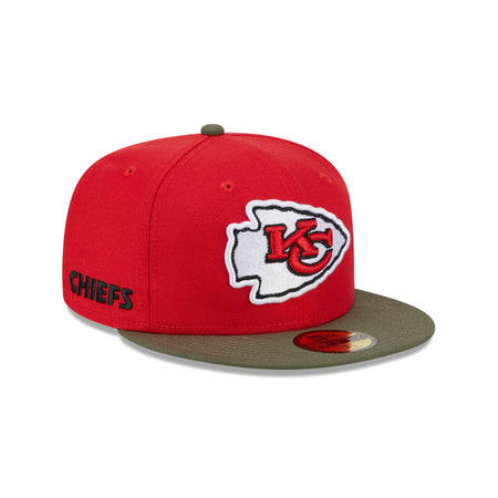Kansas City Chiefs Olive Visor 59FIFTY Fitted Hat