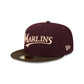 Miami Marlins Berry Chocolate 59FIFTY Fitted Hat