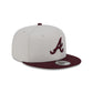 Atlanta Braves Mauve Visor 9FIFTY Snapback Hat