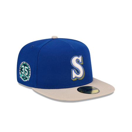 Seattle Mariners Canvas 59FIFTY A-Frame Fitted Hat