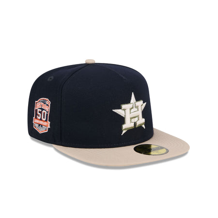 Houston Astros Canvas 59FIFTY A-Frame Fitted Hat