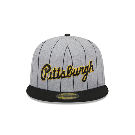 Pittsburgh Pirates Heather Pinstripe 59FIFTY Fitted Hat
