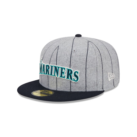 Seattle Mariners Heather Pinstripe 59FIFTY Fitted Hat