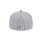 New York Mets Heather Pinstripe 59FIFTY Fitted Hat