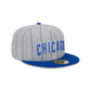 Chicago Cubs Heather Pinstripe 59FIFTY Fitted Hat