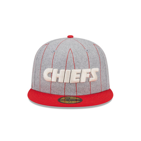 Kansas City Chiefs Heather Pinstripe 59FIFTY Fitted Hat