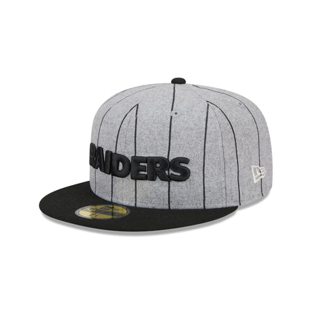 Las Vegas Raiders Heather Pinstripe 59FIFTY Fitted Hat