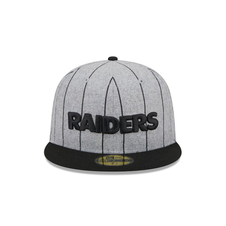 Las Vegas Raiders Heather Pinstripe 59FIFTY Fitted Hat