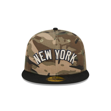 New York Yankees Camo Crown 59FIFTY Fitted Hat