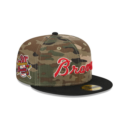 Atlanta Braves Camo Crown 59FIFTY Fitted Hat
