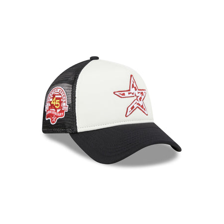 Houston Astros Checkered Flag 9FORTY A-Frame Trucker Hat