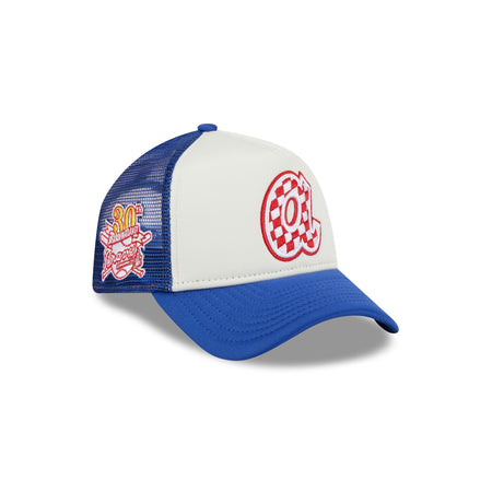 Atlanta Braves Checkered Flag 9FORTY A-Frame Trucker Hat