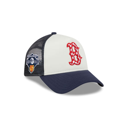 Boston Red Sox Checkered Flag 9FORTY A-Frame Trucker Hat