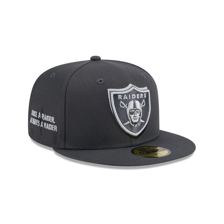 Las Vegas Raiders 2024 Draft Gray 59FIFTY Fitted