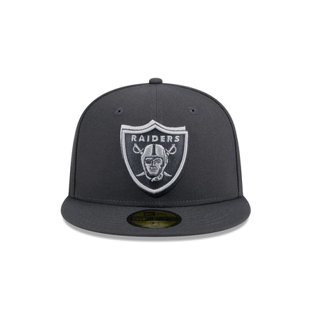 Las Vegas Raiders 2024 Draft Gray 59FIFTY Fitted Hat
