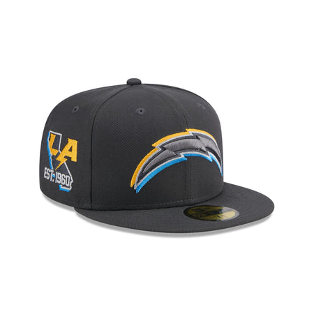 Los Angeles Chargers 2024 Draft Gray 59FIFTY Fitted Hat