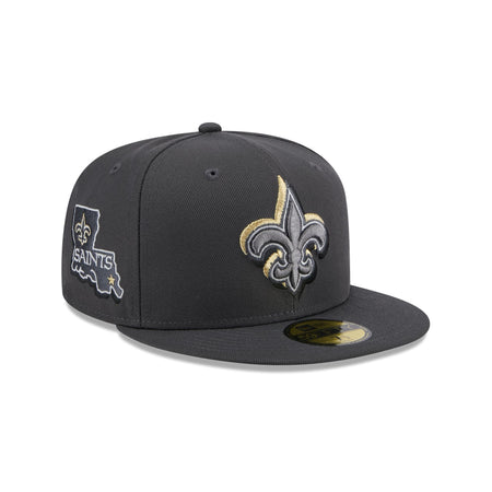 New Orleans Saints 2024 Draft Gray 59FIFTY Fitted