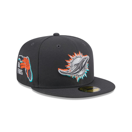 Miami Dolphins 2024 Draft Gray 59FIFTY Fitted