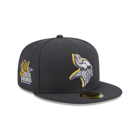 Minnesota Vikings 2024 Draft Gray 59FIFTY Fitted Hat