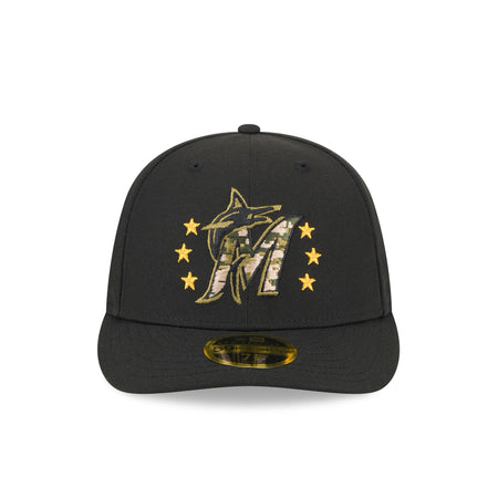Miami Marlins Armed Forces Day 2024 Low Profile 59FIFTY Fitted