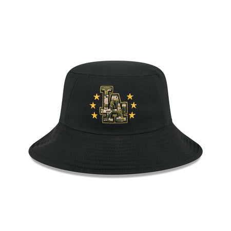 Los Angeles Dodgers Armed Forces Day 2024 Stretch Bucket Hat