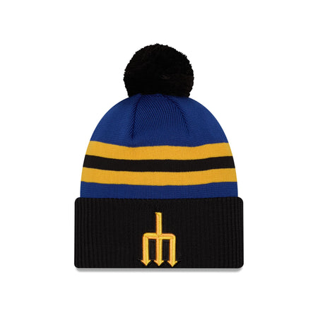 Seattle Mariners City Connect Pom Knit Hat
