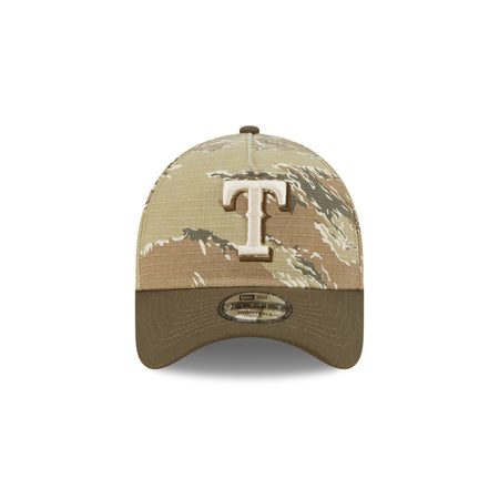 Texas Rangers Tiger Camo 9FORTY A-Frame Snapback Hat