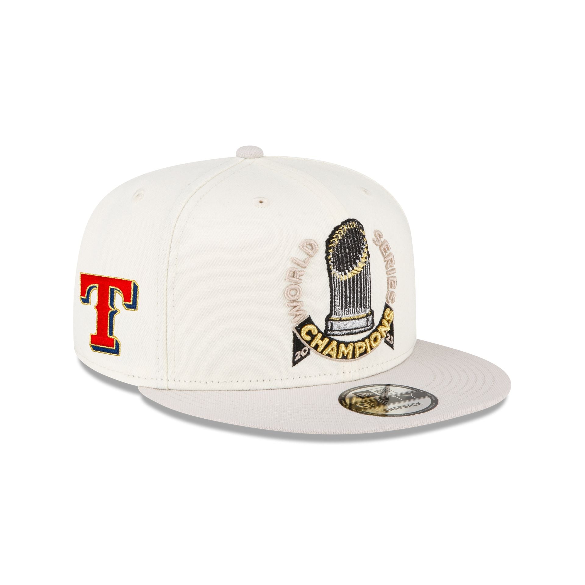 World　Texas　Cap　Rangers　9FIFTY　Hat　Champions　2023　Series　Snapback　–　New　Era