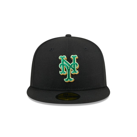 New York Mets Metallic Green Pop 59FIFTY Fitted Hat