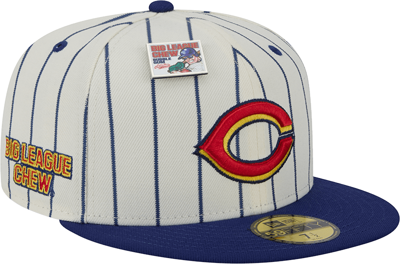 Big League Chew X Cincinnati Reds Pinstripe 59FIFTY Fitted Hat