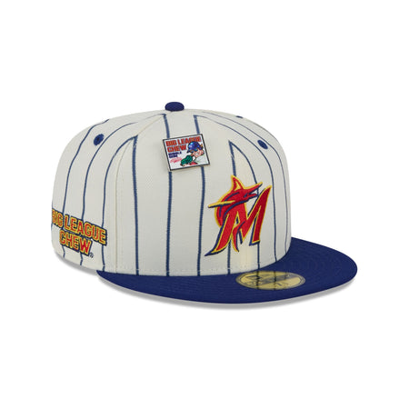 Big League Chew X Miami Marlins Pinstripe 59FIFTY Fitted Hat